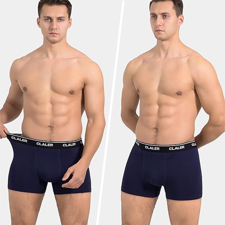 men's boxers blue model photos