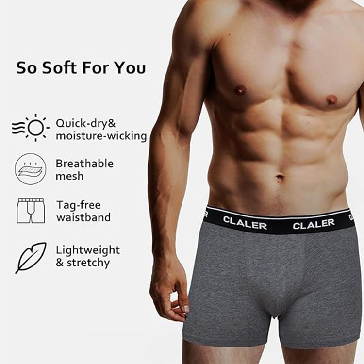 men's boxers grey model introduction