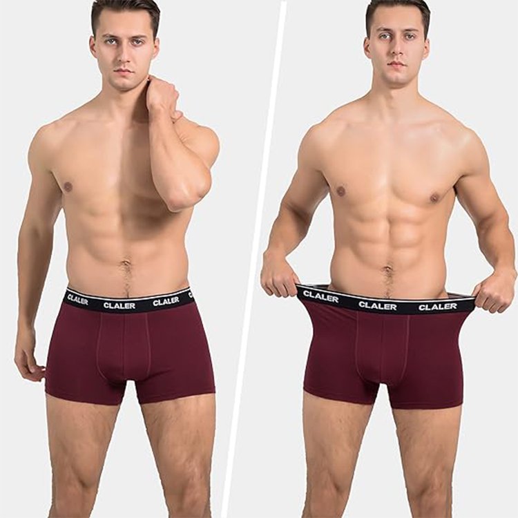 men's boxers red model