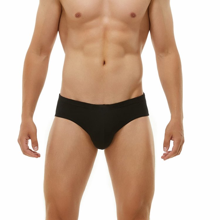men's briefs black front