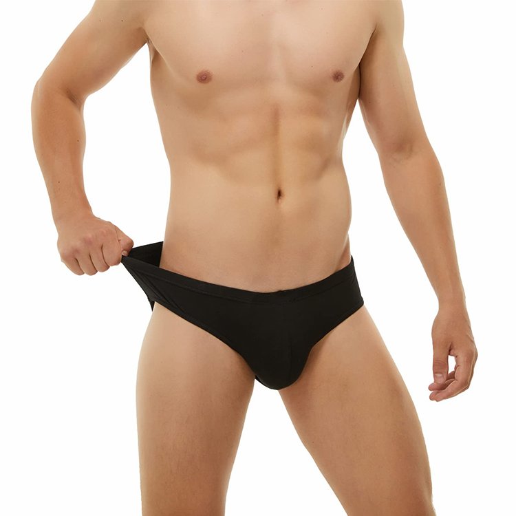 men's briefs black front