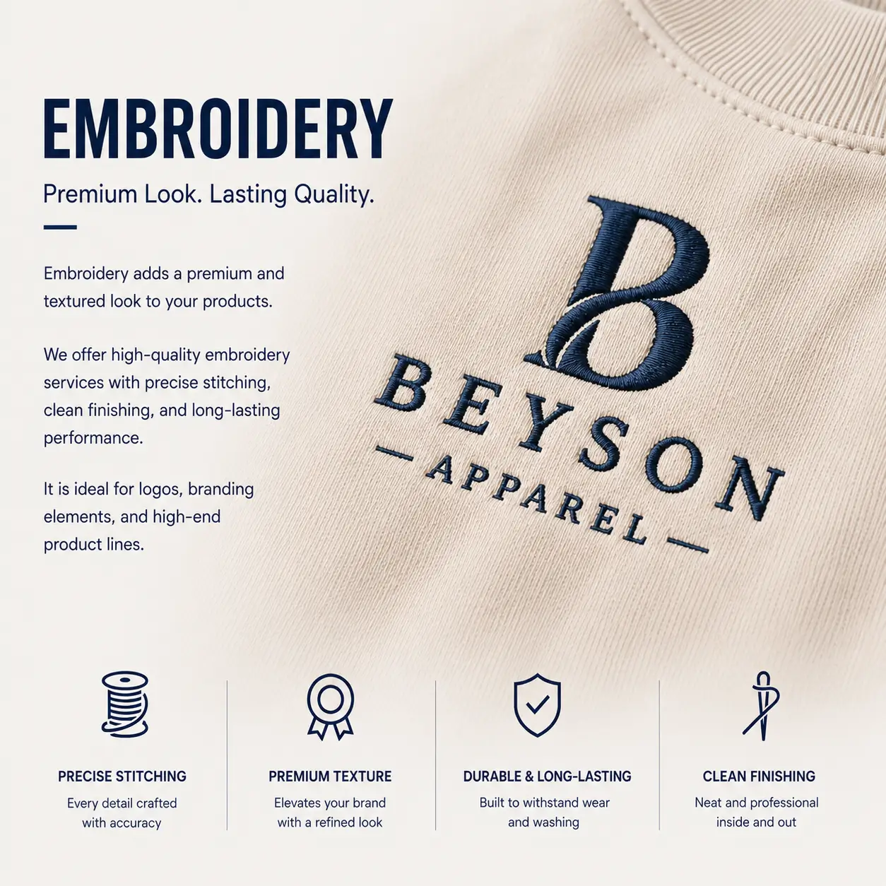 t shirt cutsom embroidery​