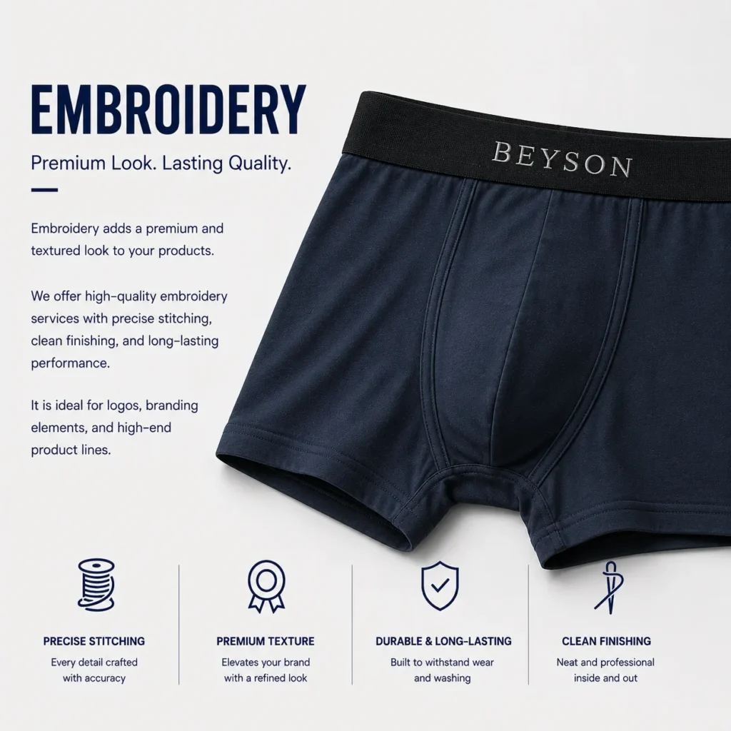 underwear cutsom embroidery​
