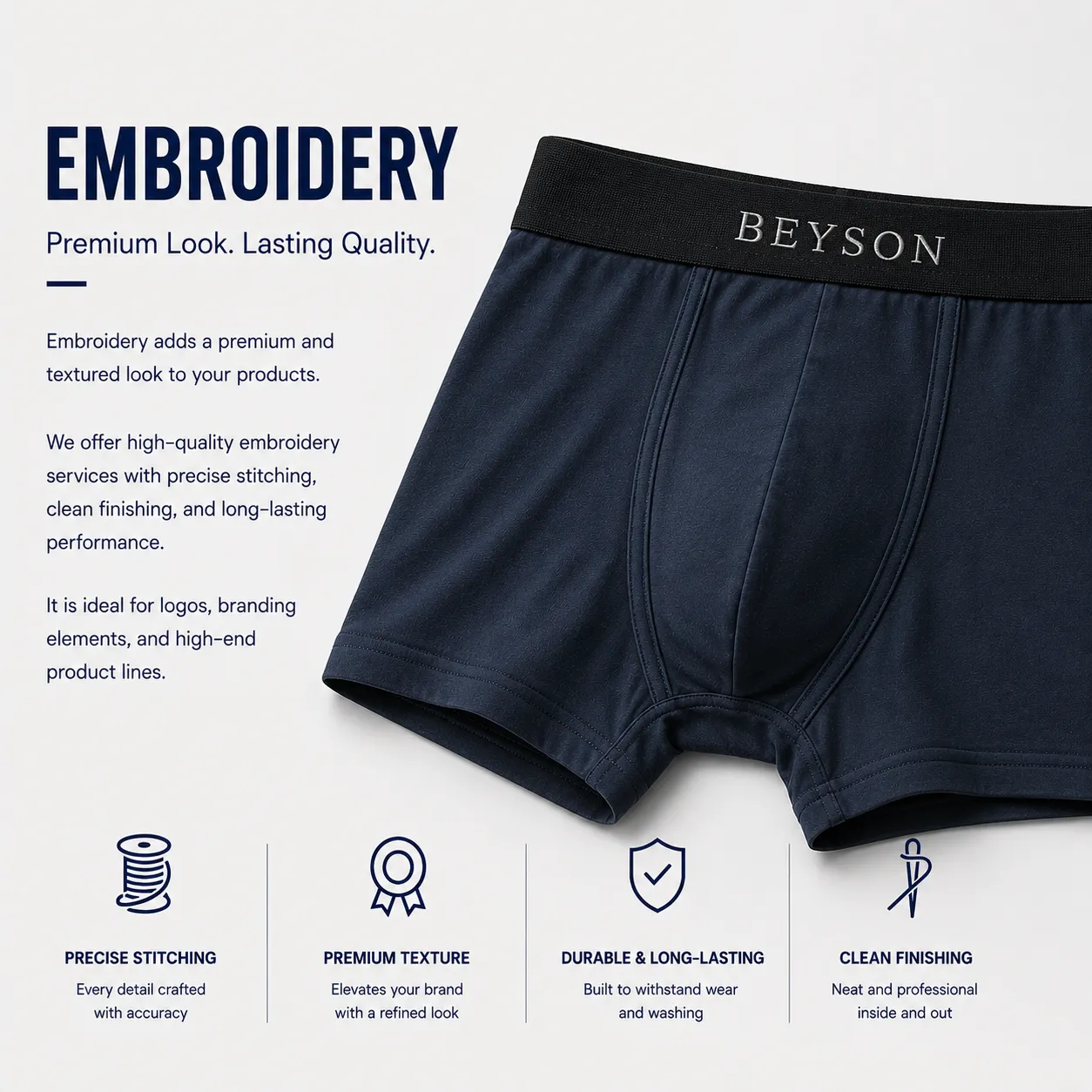 underwear cutsom embroidery​