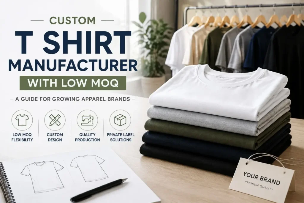 Custom T shirt manufacturer with low MOQ for apparel brands