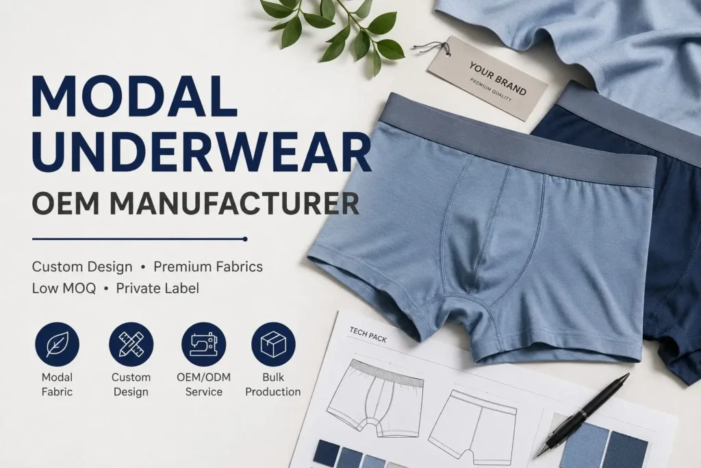 Modal underwear OEM manufacturer with custom design and bulk production