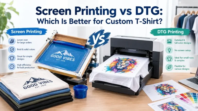 Screen printing vs DTG printing for custom T-shirts