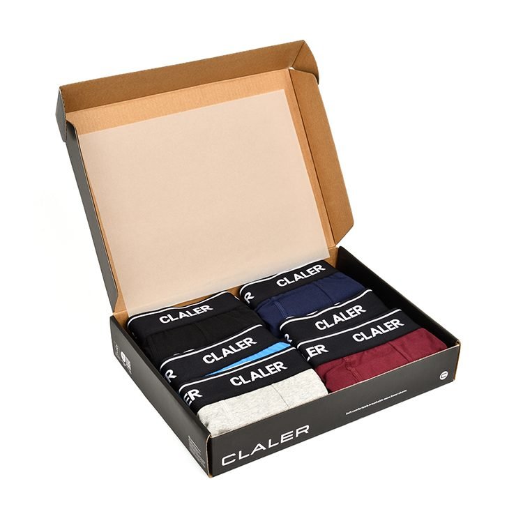 men's boxers packaging open